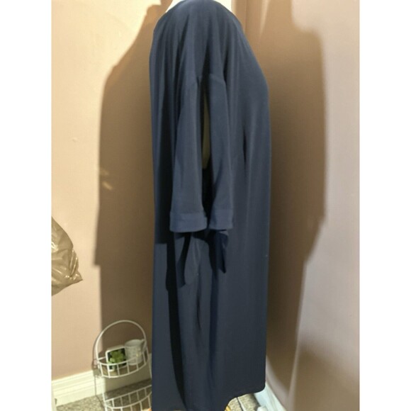 Wisp Woman Larra Dress Womens Size 22 Cold Shoulder 3/4 Length Sleeves Navy - Picture 6 of 9